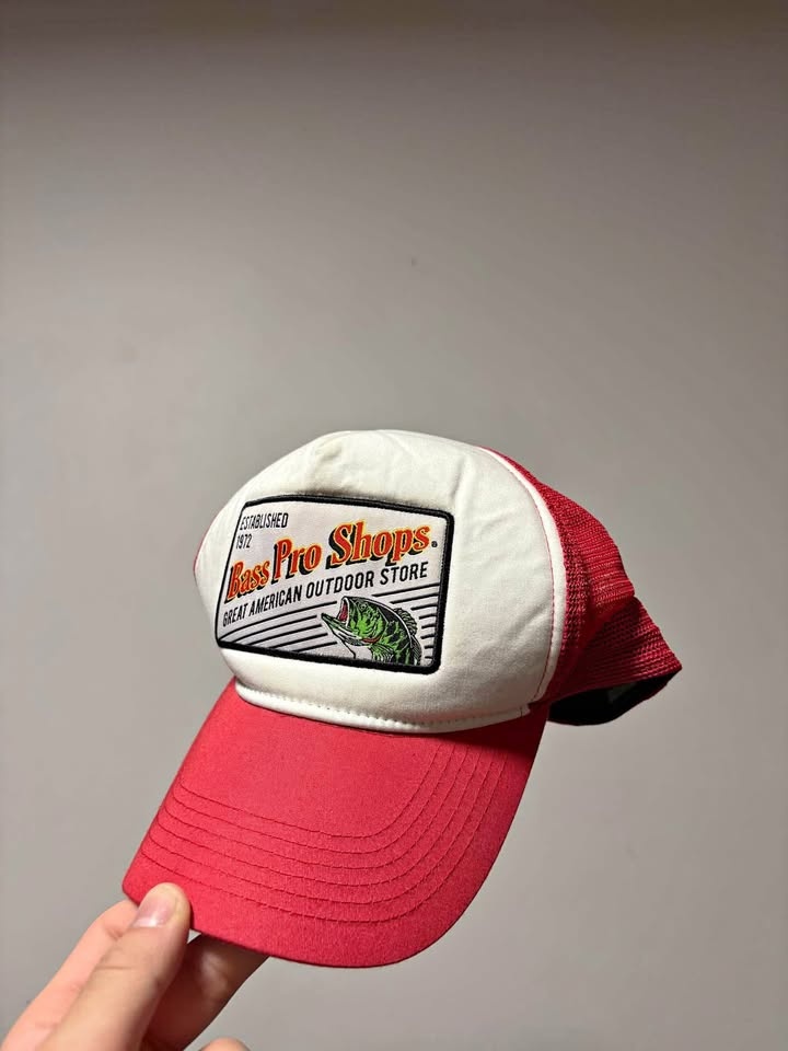 Bass Pro Shops Trucker Hat - Red & White