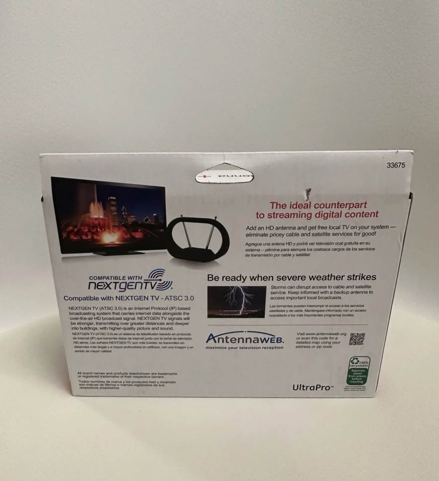 GE Indoor HD Antenna Full HD 1080 4K Ultra HD Free Local TV - photo 3