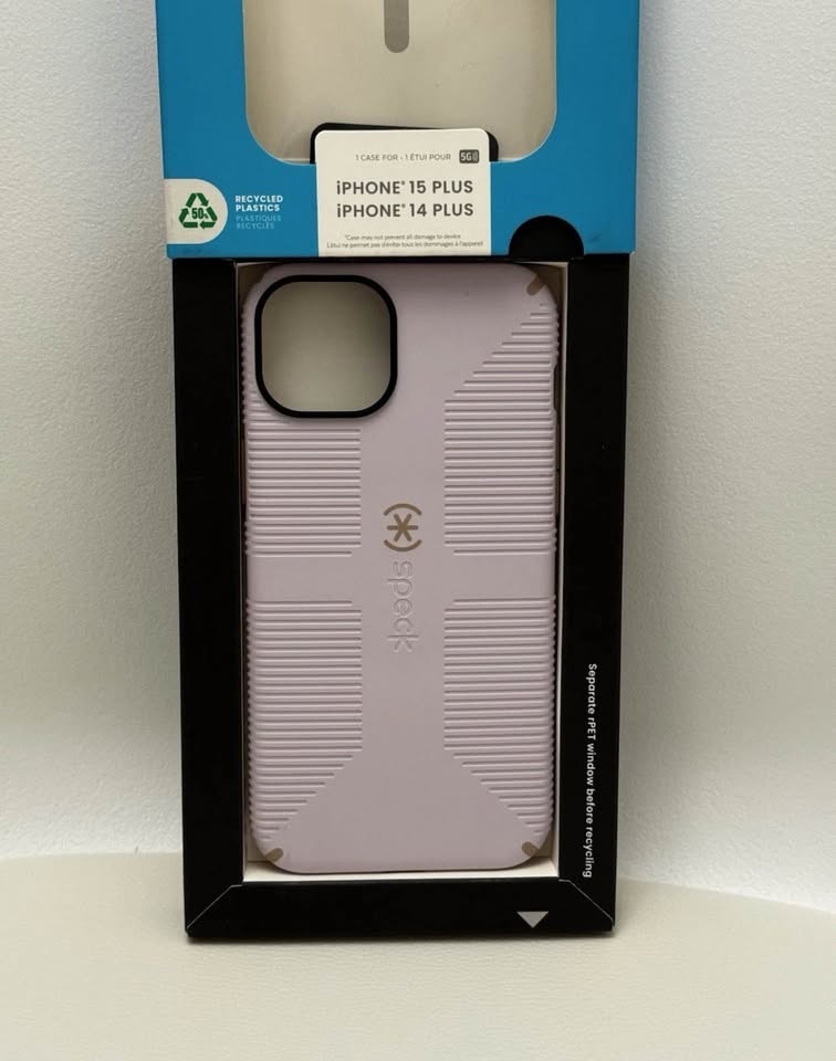 Speck Eco Candyshell Grip iPhone 14/15 Plus Case Soft Lilac NEW - photo 3