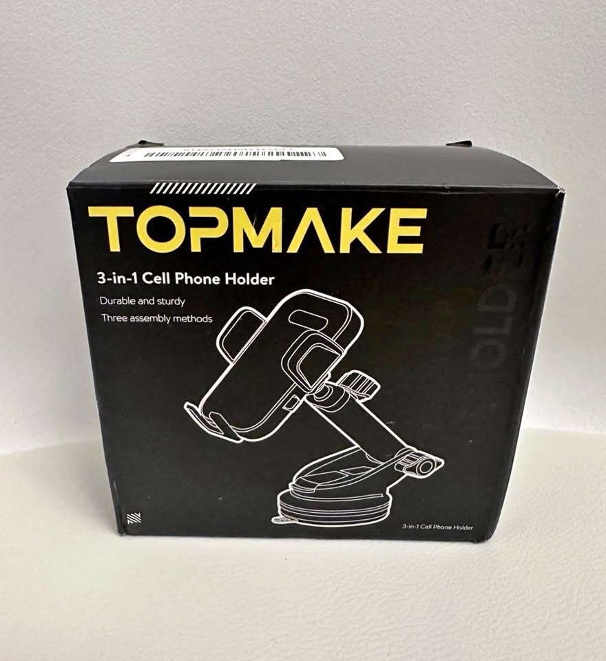 Topmake Car Phone Holder Mount 2025 Upgrade3-in-1 Cell Phone