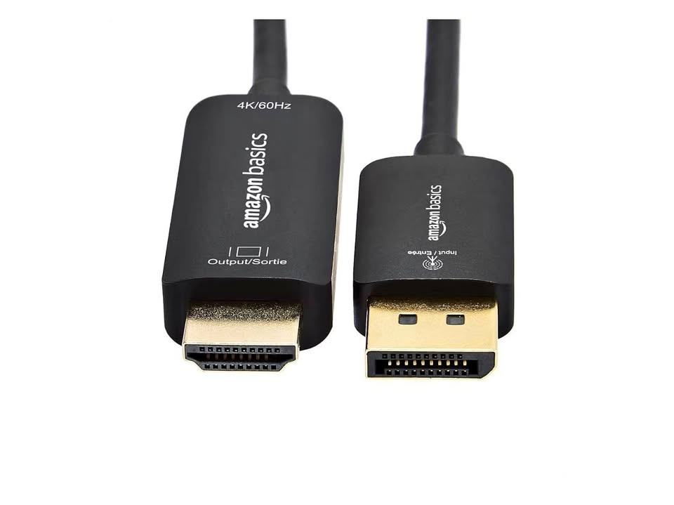 Amazon Basics DisplayPort to HDMI Cable, 4K@60Hz, 3ft