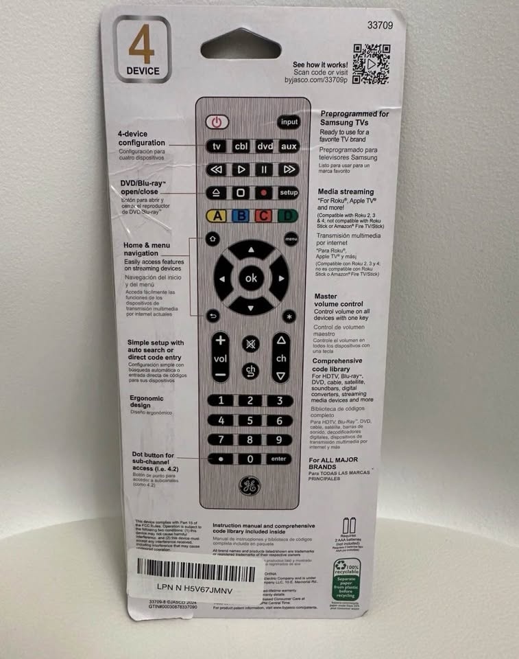 GENERAL ELECTRIC Universal Remote - NEW - photo 2