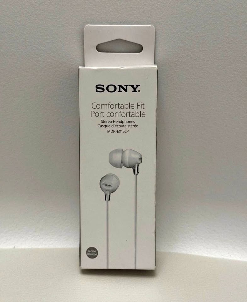 Sony MDR-EX15LP White In Ear Stereo Headphones