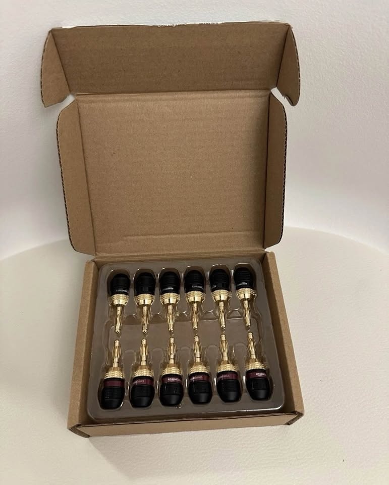 Amazon Basics Banana Plug - 6 Pairs Gold Plated - photo 2