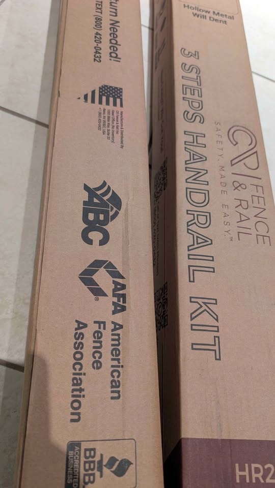 Set of 2: Handrail 3 steps Brand New CR FENCE ® - photo 2