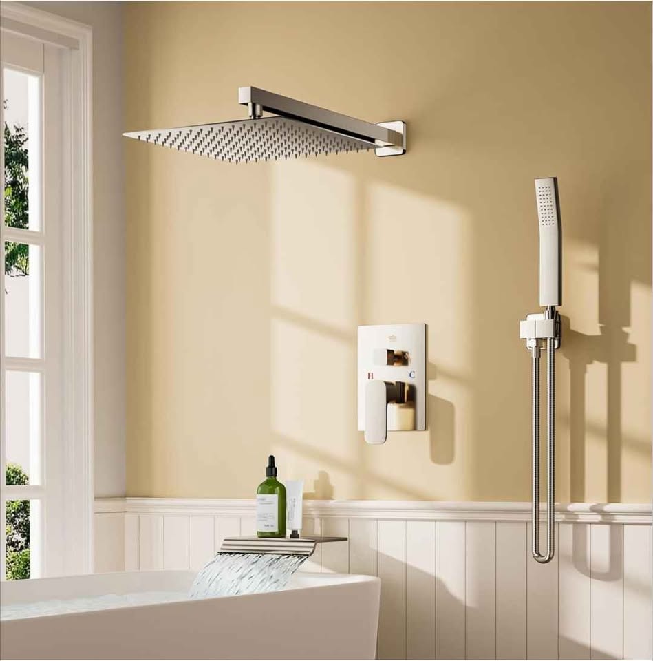 Nerdon Shower Faucet Set w/ 12" Rain Shower Head - photo 2