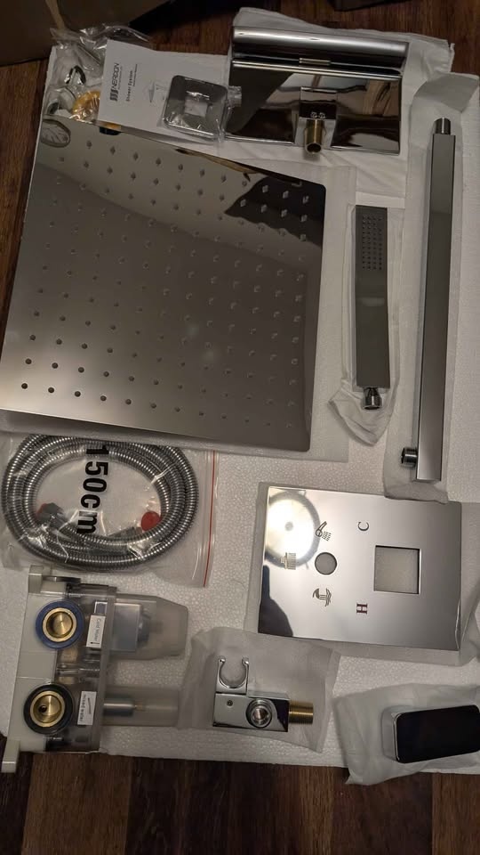 Nerdon Shower Faucet Set w/ 12" Rain Shower Head - photo 4
