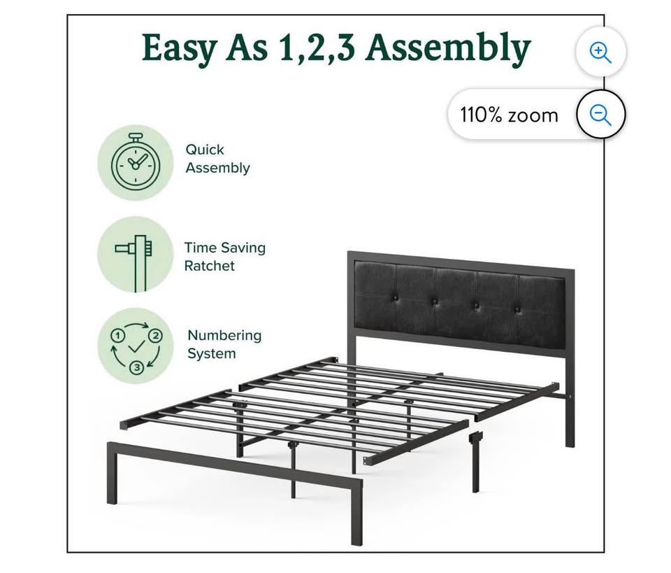 Queen metal bed frame - photo 2