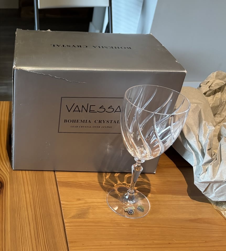 Bohemia Crystal Wine Glasses $40 each set of 6 obo - photo 2
