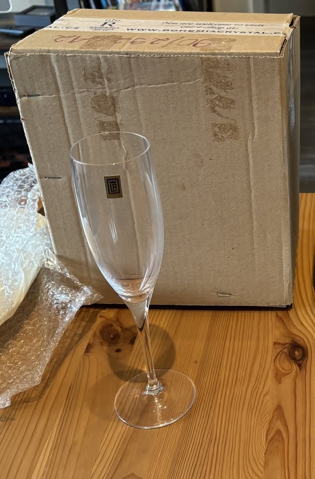 Bohemia Crystal Wine Glasses $40 each set of 6 obo - photo 3