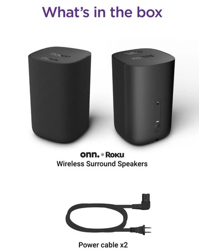 ONN Roku Wireless Surround Sound Speakers