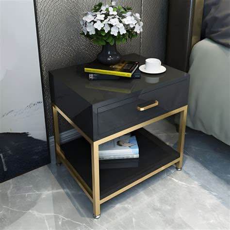Modern Black Metal Nightstand SET - New in Box - photo 2