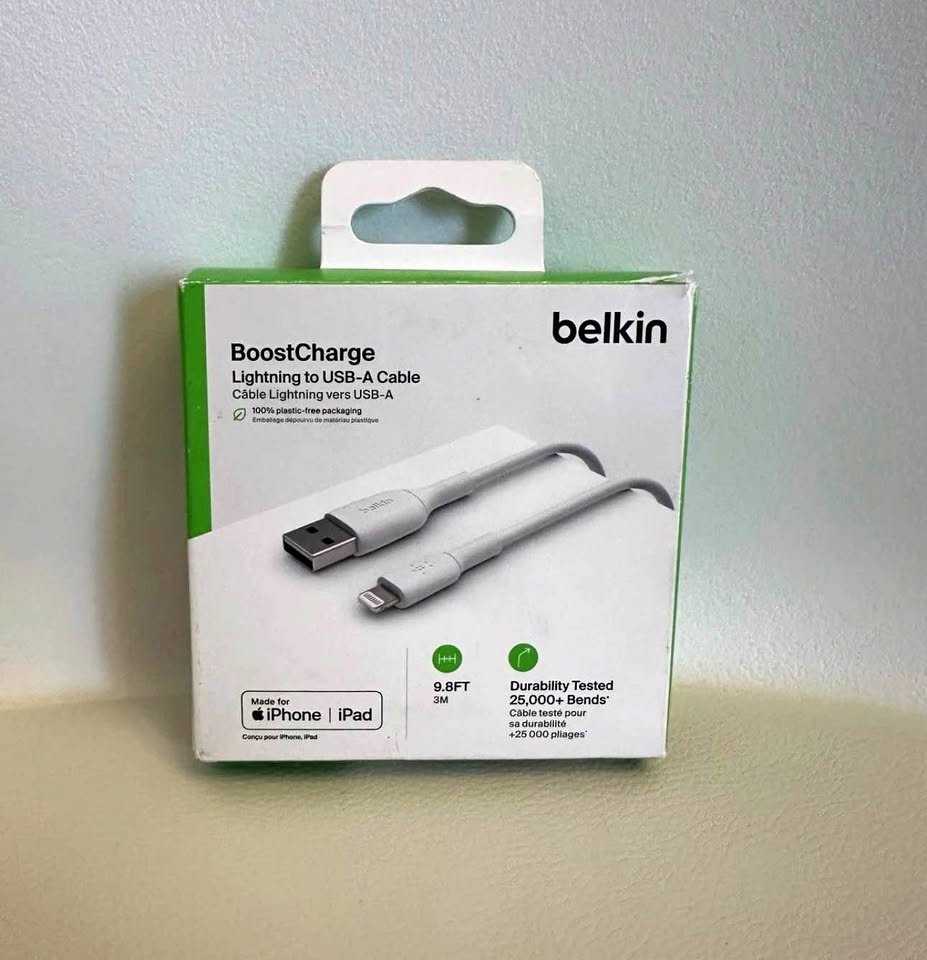 Belkin Lightning Cable - 9.8ft USB to Lightning