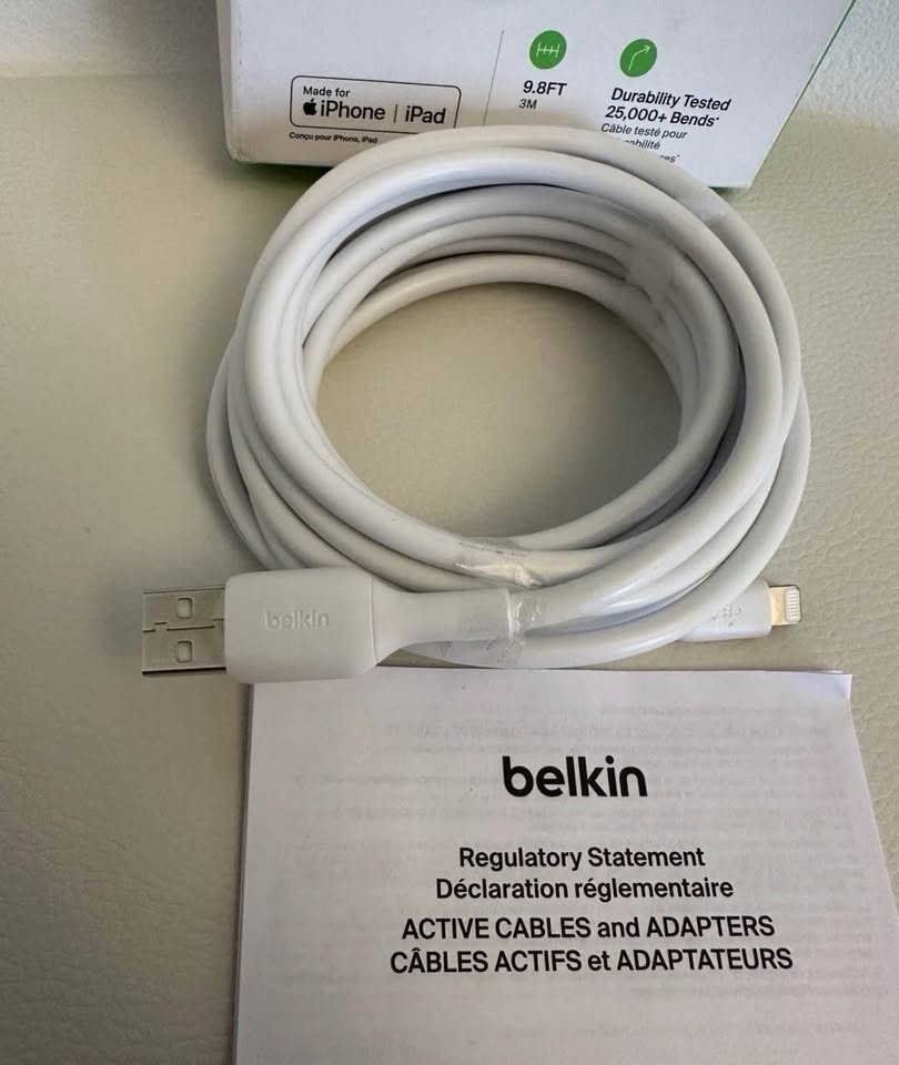 Belkin Lightning Cable - 9.8ft USB to Lightning - photo 4