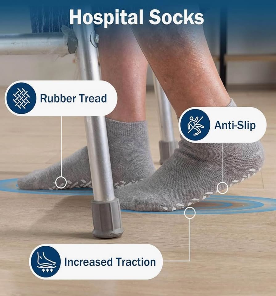 Hospital Socks with Grips - Soft, Stretchy, Grippy Socks – Hospi - photo 2