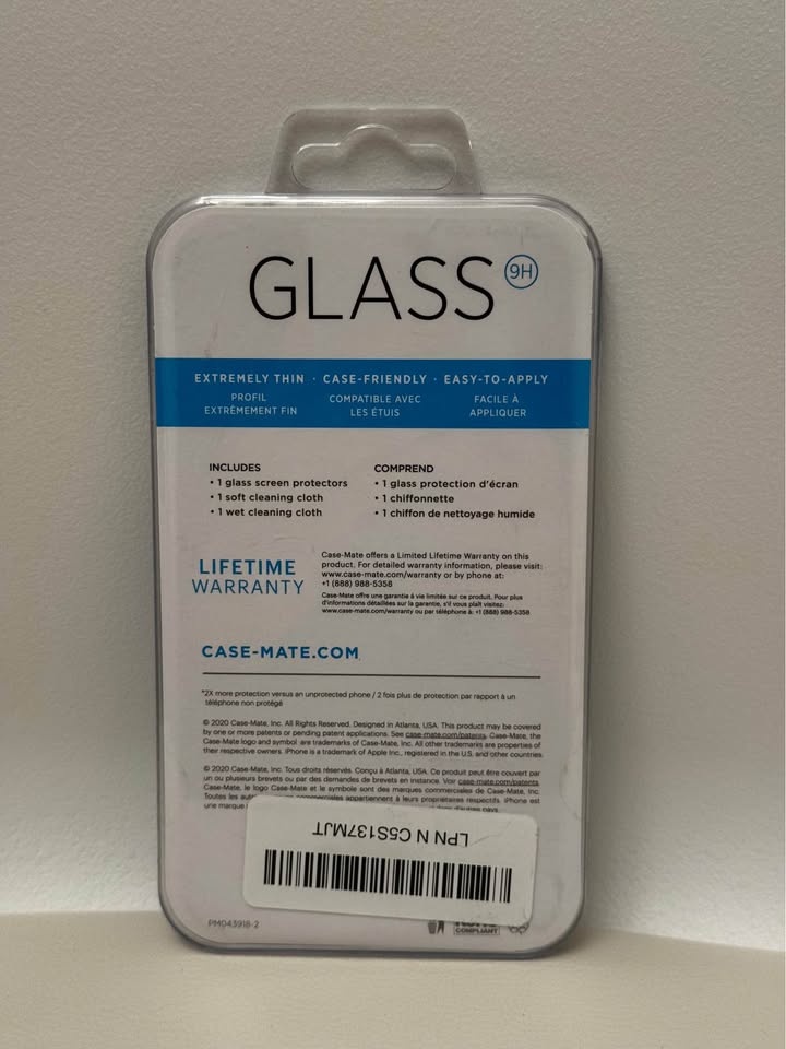 Case-Mate Tempered Glass Screen Protector iPhone 12 Pro Max - photo 2