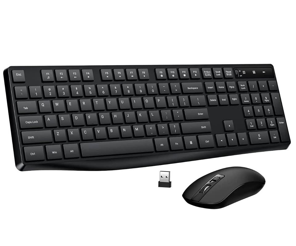 Black Lovaky Wireless Keyboard & Mouse Combo