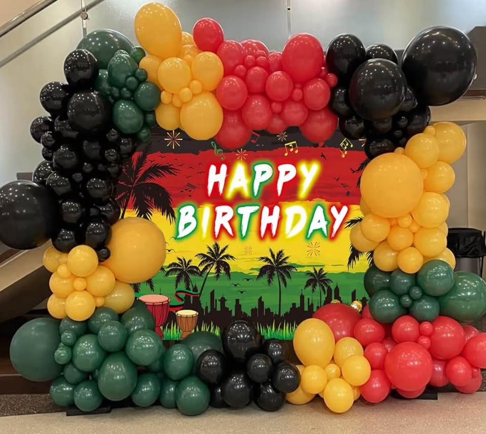 Reggae Happy Birthday Backdrop 8x6FT - photo 4