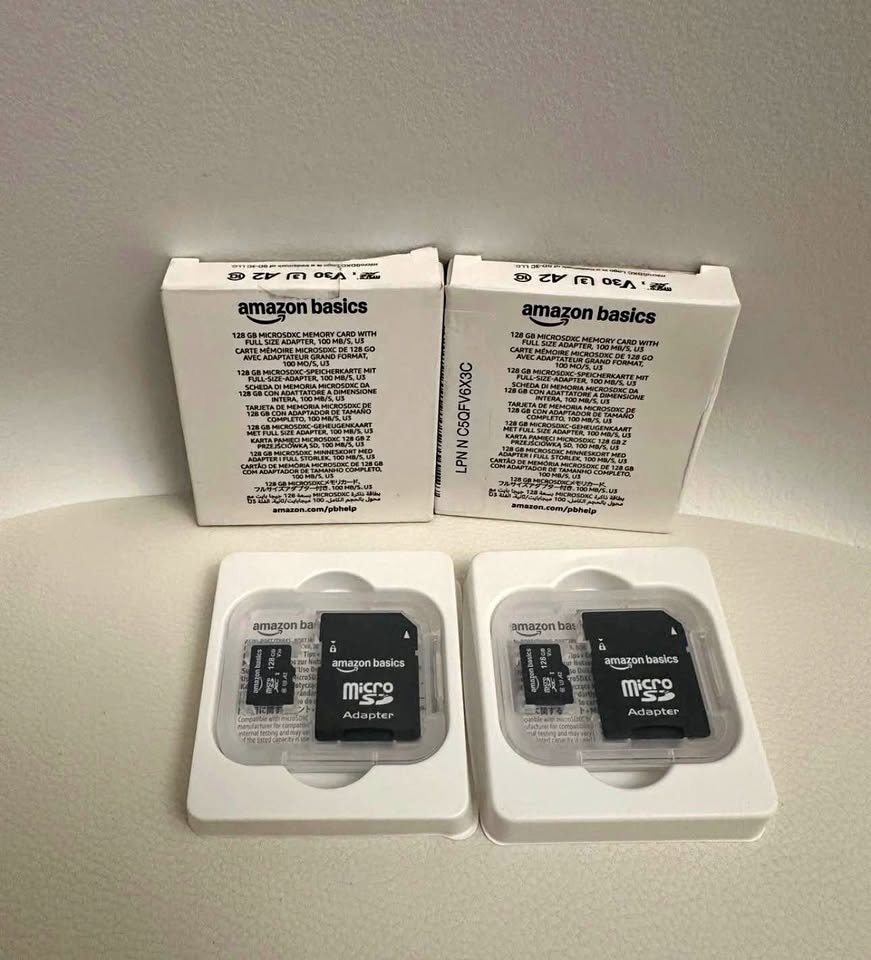 Lot of 2 Amazon Basics 128GB Micro SDXC Memory Card