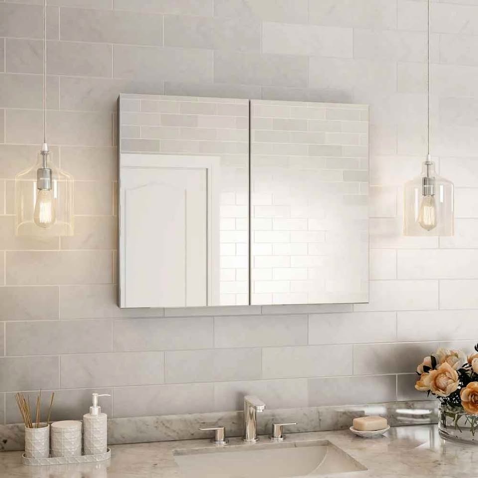 Glacier Bay Medicine Cabinet with Beveled Mirror