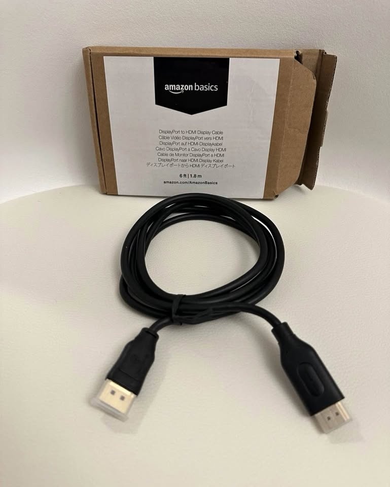 Amazon Basics DisplayPort to HDMI Cable, 1.83 m