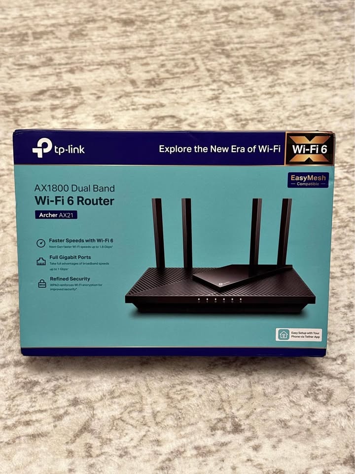 TP-Link AX1800 Archer AX21 Dual Band Gigabit Router - Black