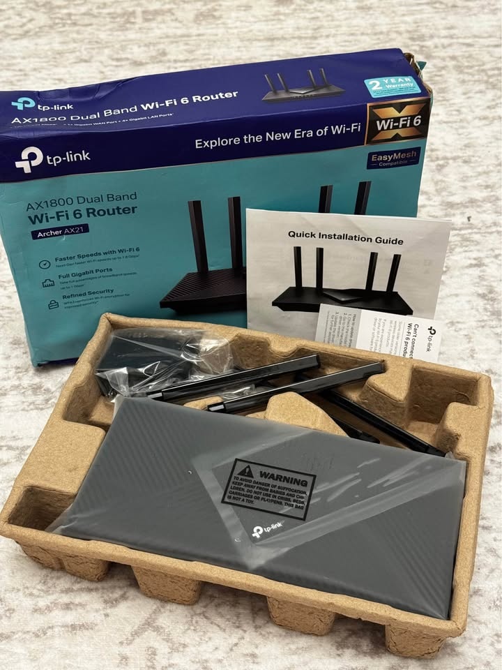 TP-Link AX1800 Archer AX21 Works with Alexa Dual Band Gigabit Ro - photo 2