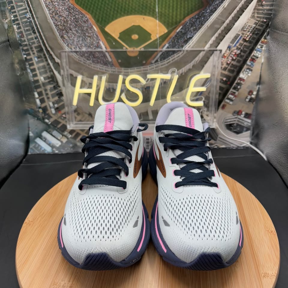 Brooks Ghost 15 Running Shoes Women's Size 11 grey Blue Neon pin - photo 4