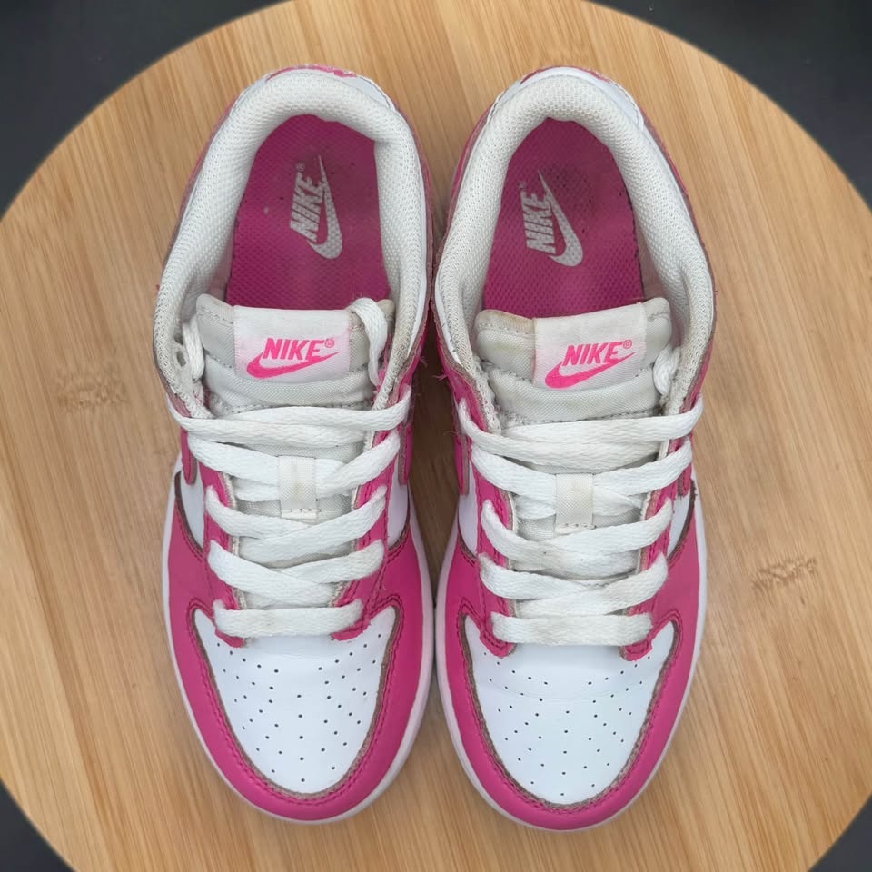 Nike Dunk Low (PS) Laser Fuchsia/White Size 2Y - photo 5