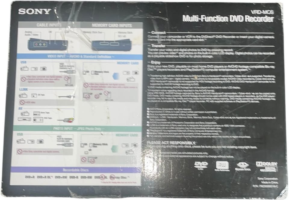 Sony DvDirect Recorder VRD-MC6 - photo 4