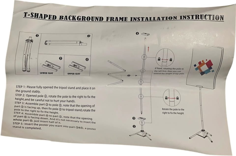 Double sided T stand for foam board
