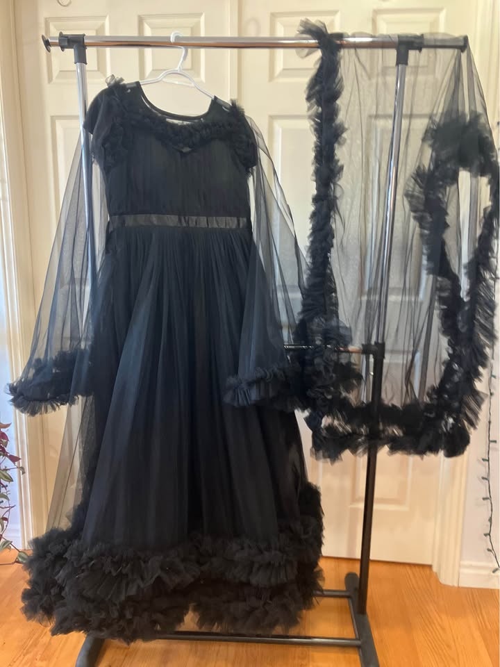 Elegant Black Tulle Maxi Gown – Statement Evening Dress - photo 2