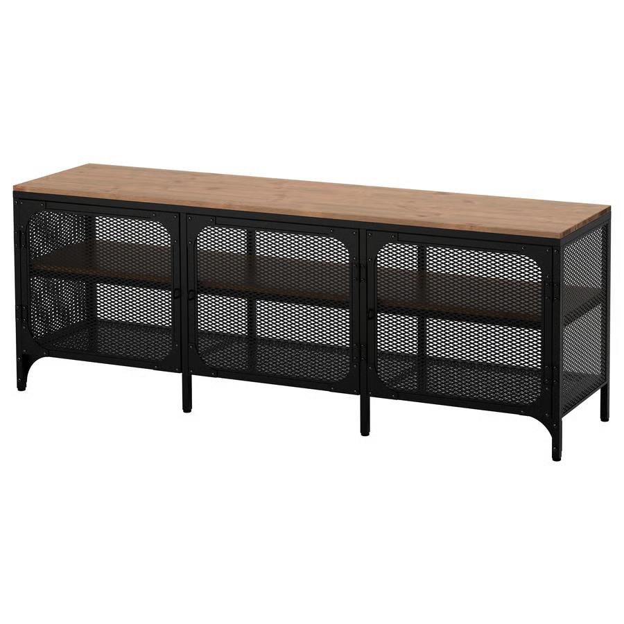MOVING SALE - IKEA FJÄLLBO TV Bench – Black – $60 - photo 3