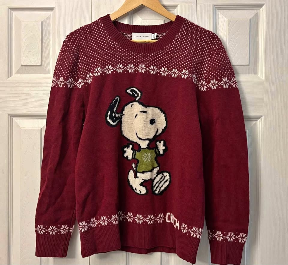 Coach X Peanuts Holiday Sweater XS