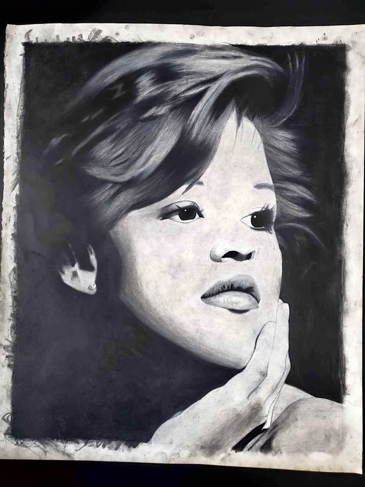 Molly Ringwald Charcoal Drawing