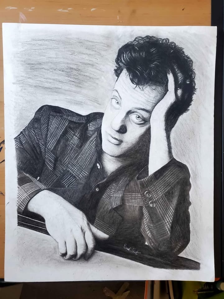 Billy Joel Charcoal Drawing - photo 2