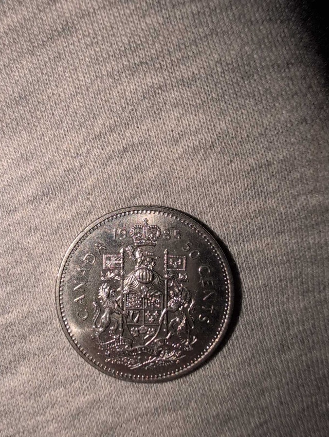 1985 Canadian 50 Cent Coin