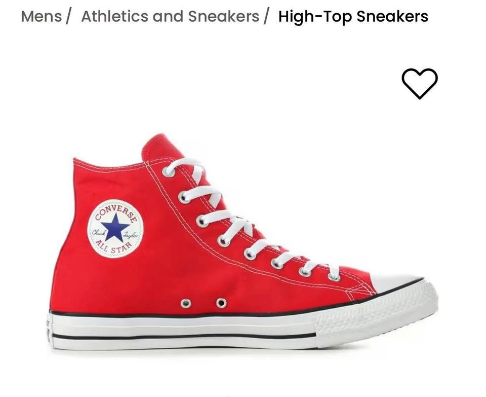 ADULTS' CONVERSE CHUCK TAYLOR ALL STAR CANVAS HI SNEAKERS men’s
