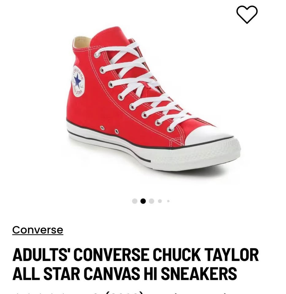 ADULTS' CONVERSE CHUCK TAYLOR ALL STAR CANVAS HI SNEAKERS men’s - photo 2