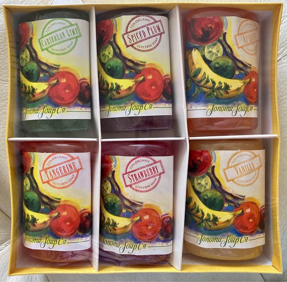 Soaps boxed set of 6 glycerin organic