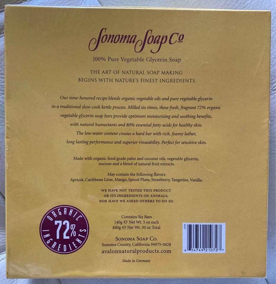 Soaps boxed set of 6 glycerin organic - photo 4