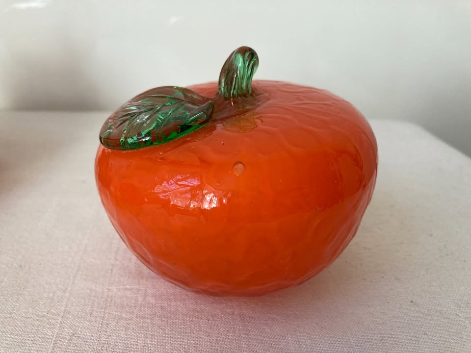 Art Glass Vintage Lot 3 x Art Glass Fruit Hand Blown Murano Styl - photo 3