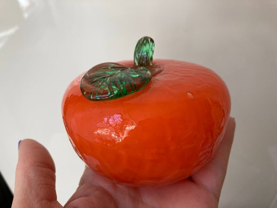 Art Glass Vintage Lot 3 x Art Glass Fruit Hand Blown Murano Styl - photo 4
