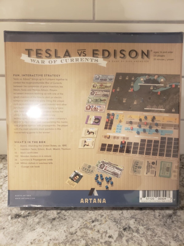 Tesla vs Edison War of Currents Board Game - photo 2