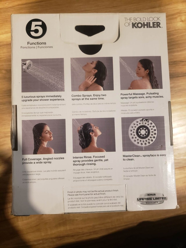KOHLER shower head 2.0-GPM 5-Spray pattern showerhead - photo 2