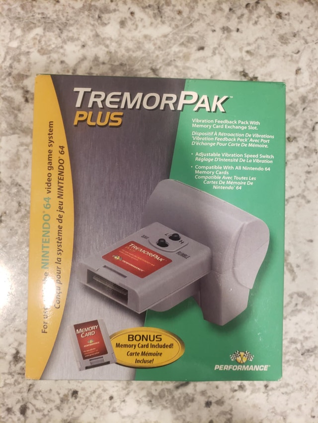 N64 TremorPak Plus with Memory Card