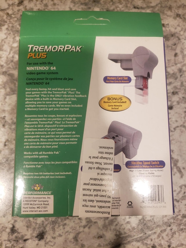 N64 TremorPak Plus with Memory Card - photo 2