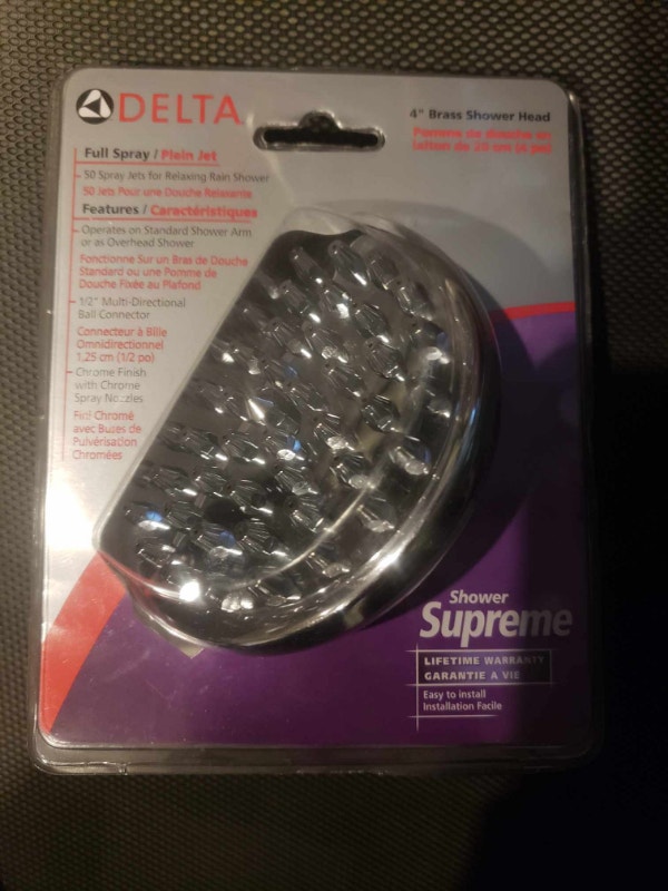 Delta 4" brass shower head chrome finish