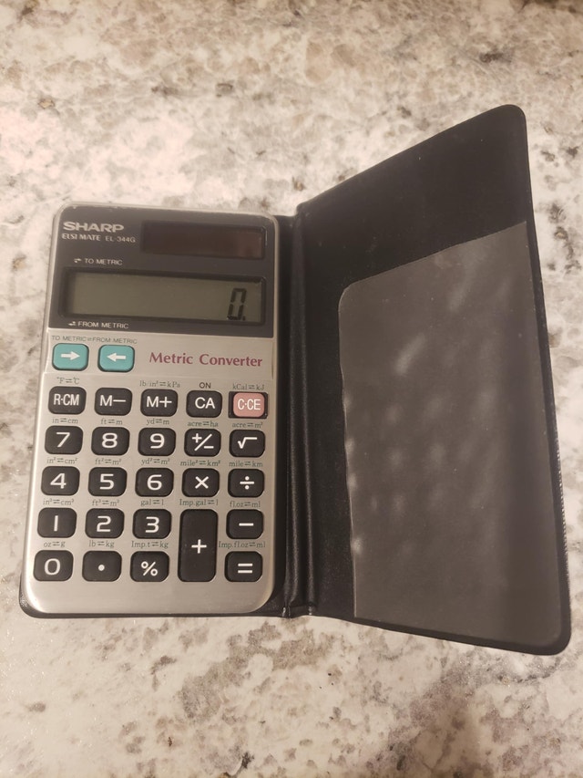 Sharp EL-344G Calculator Metric Converter