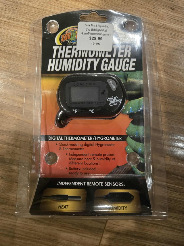 Zoo Med Labs Digital Thermometer Humidity Gauge